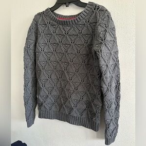 Tommy Hilfiger chunky‎ knit sweater women’s size small gray-